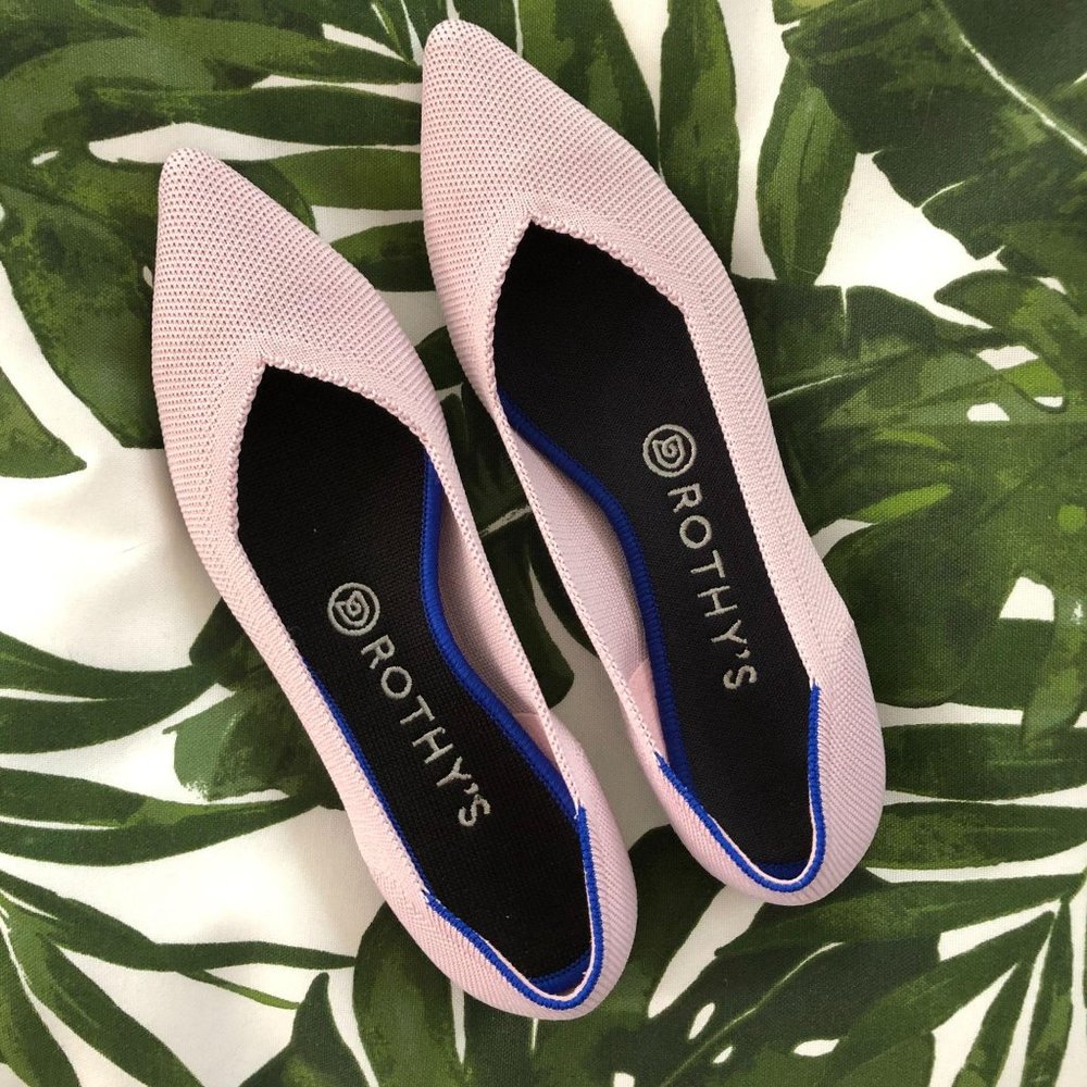 New Rothy's Petal Pink The Point Flat Size 8
